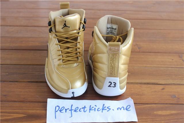 Authentic Air Jordan 12 Gold Pinnacle